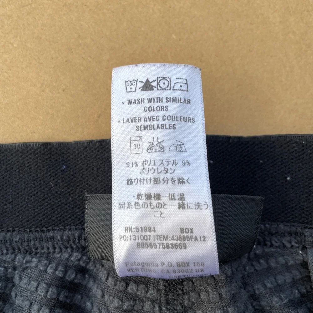 Patagonia Base Layer Men S Black Hiking Polartec Power Dry Thermal Legging 43886